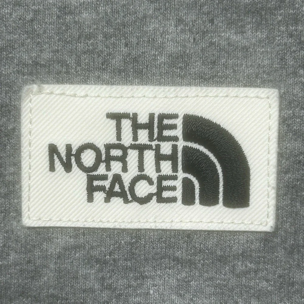 North Face Hoodie Mens XL Gray Heritage Patch Pullover Fleece Sweatshirt *SPOT